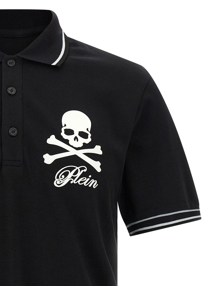 Philipp Plein Skull & Bones Polo - Black | e90d8323b39d90838b60151c1f70def7d4fb7db3