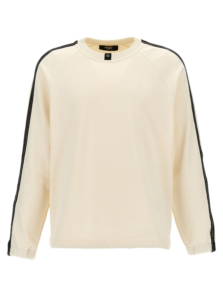 Mesh Insert Sweatshirt White/Black