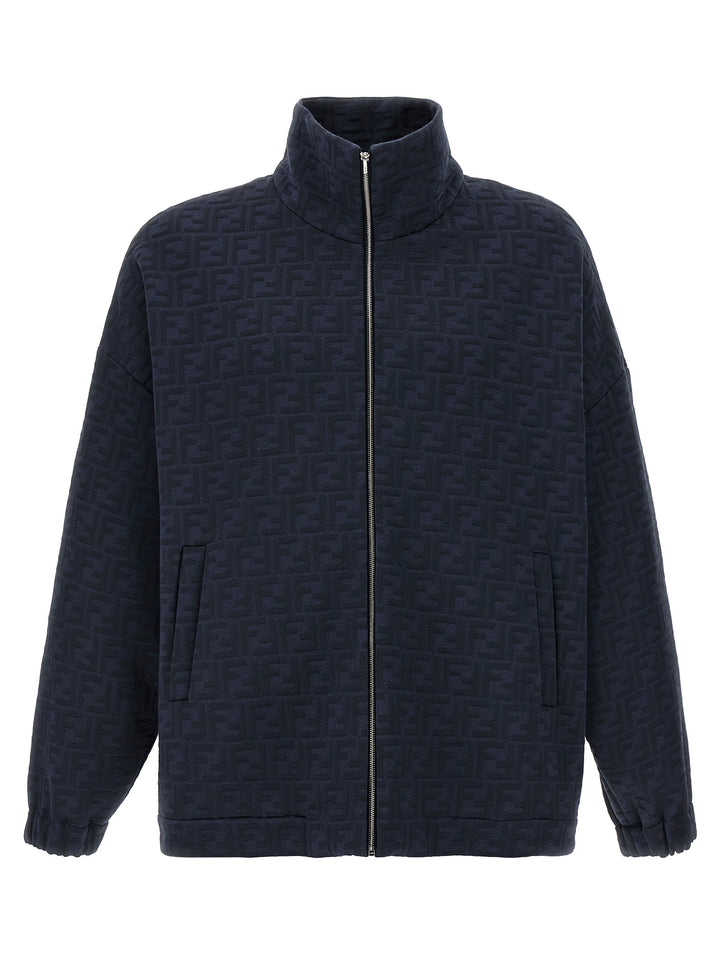 Fendi Ff Monogram Sweatshirt - Blue | 871b0e143dc5db7ab5944aec0917f8d6302e984d