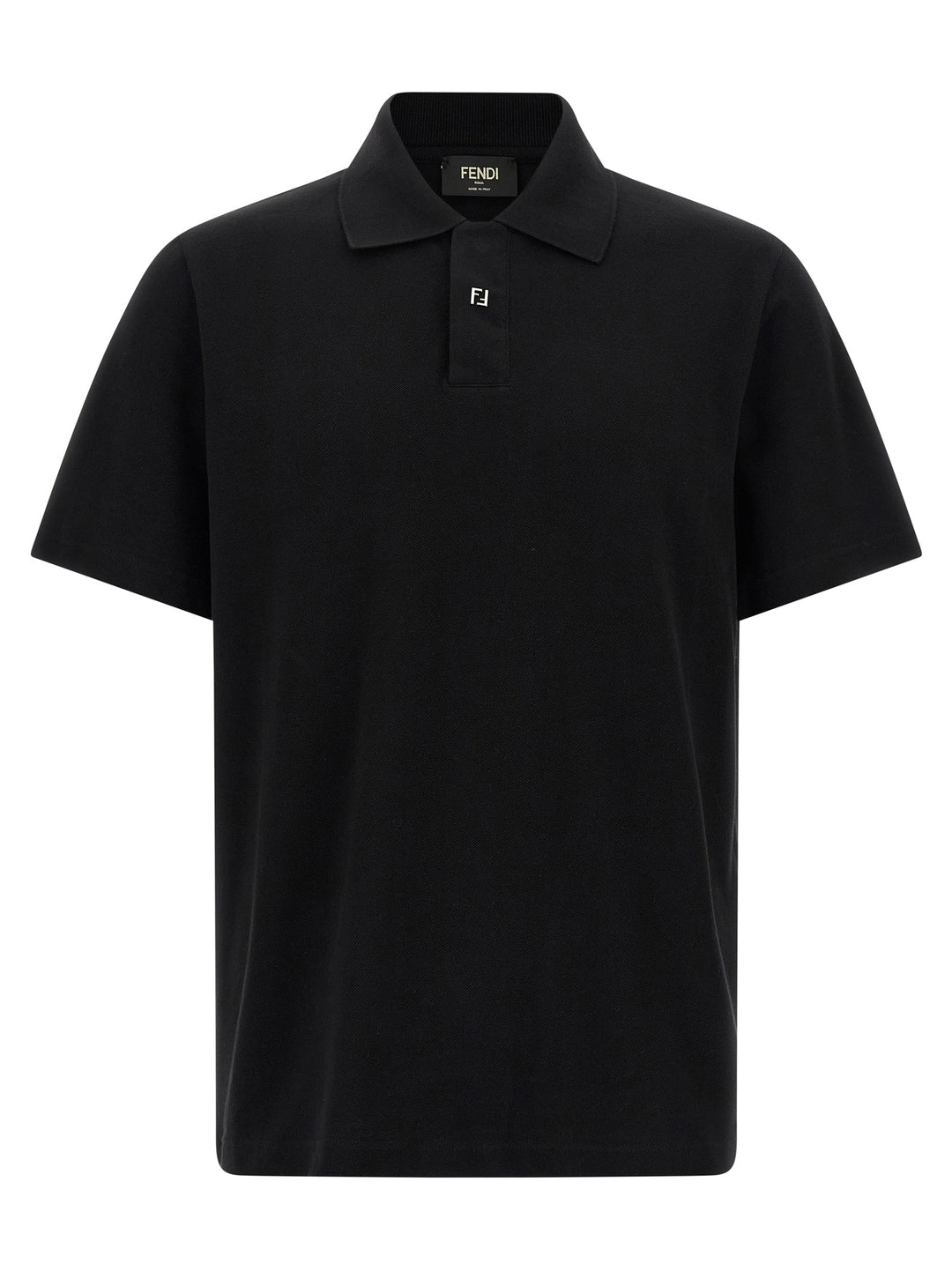 Fendi Piquet  Shirt Polo - Black | befa350831b64113df15a018b10096e82455f109