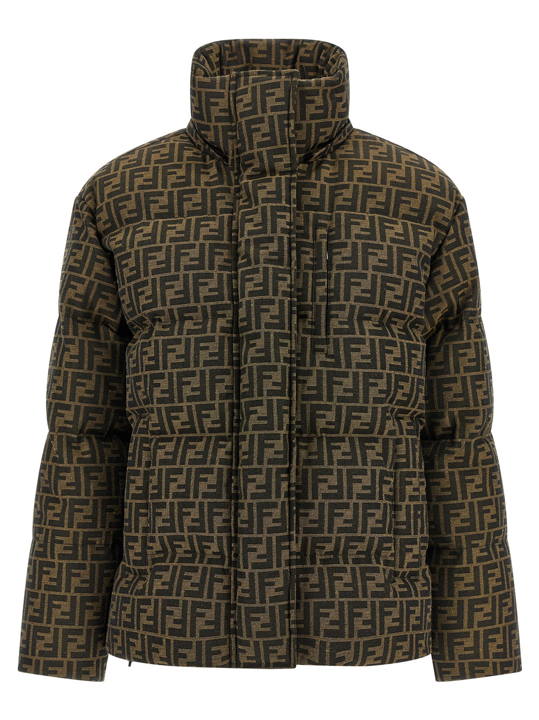 Fendi Ff Down Jacket Puffer Jackets - Brown | c324809c71bf7d1e031fc0bda8486d3b42dcad9d