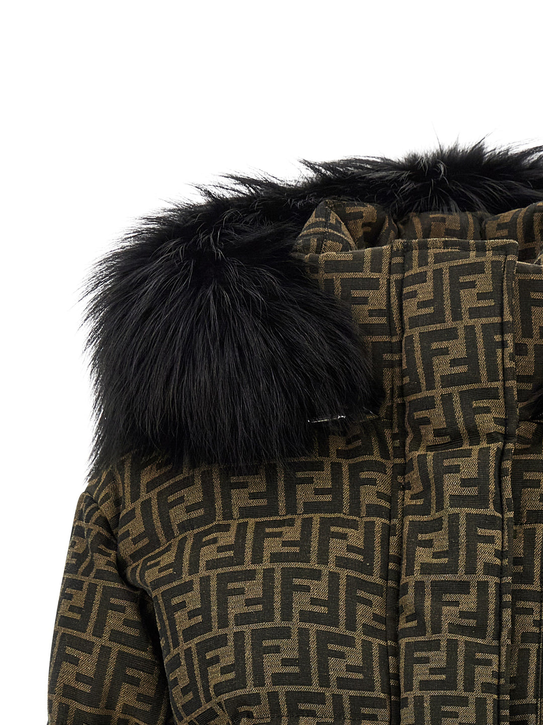 Fendi Ff Down Jacket Puffer Jackets - Brown | 19a73ec44c2e8d2e6a7d2766bd336140521a348e