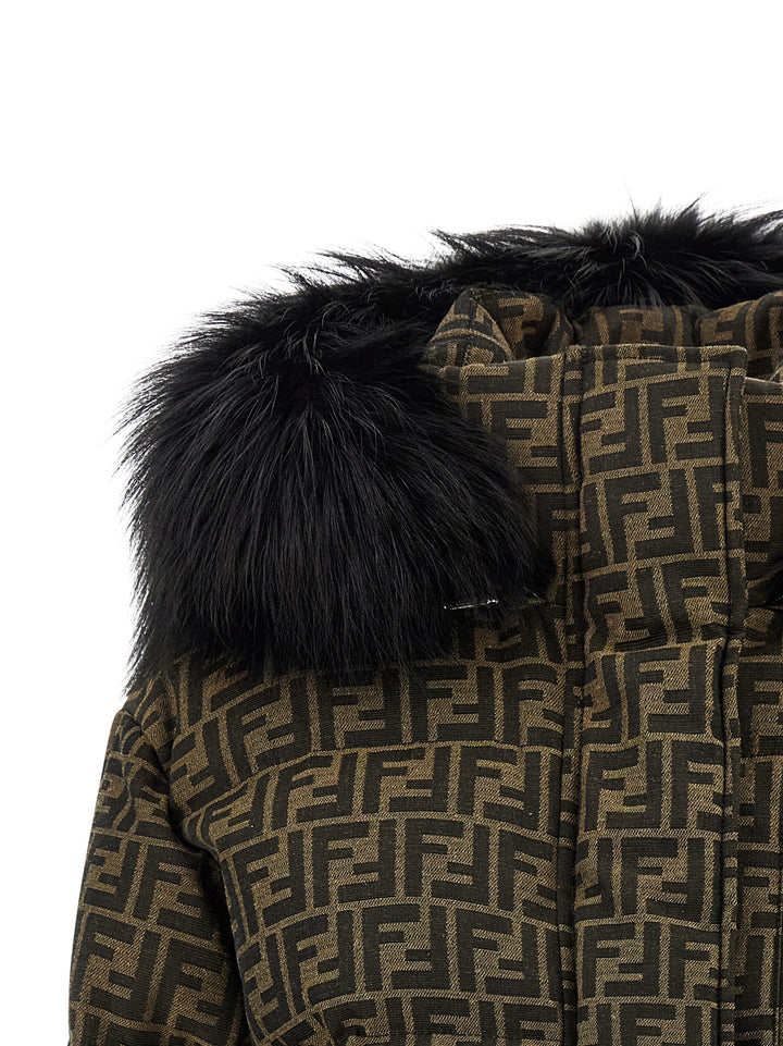 Fendi Ff Down Jacket Puffer Jackets - Brown | 19a73ec44c2e8d2e6a7d2766bd336140521a348e