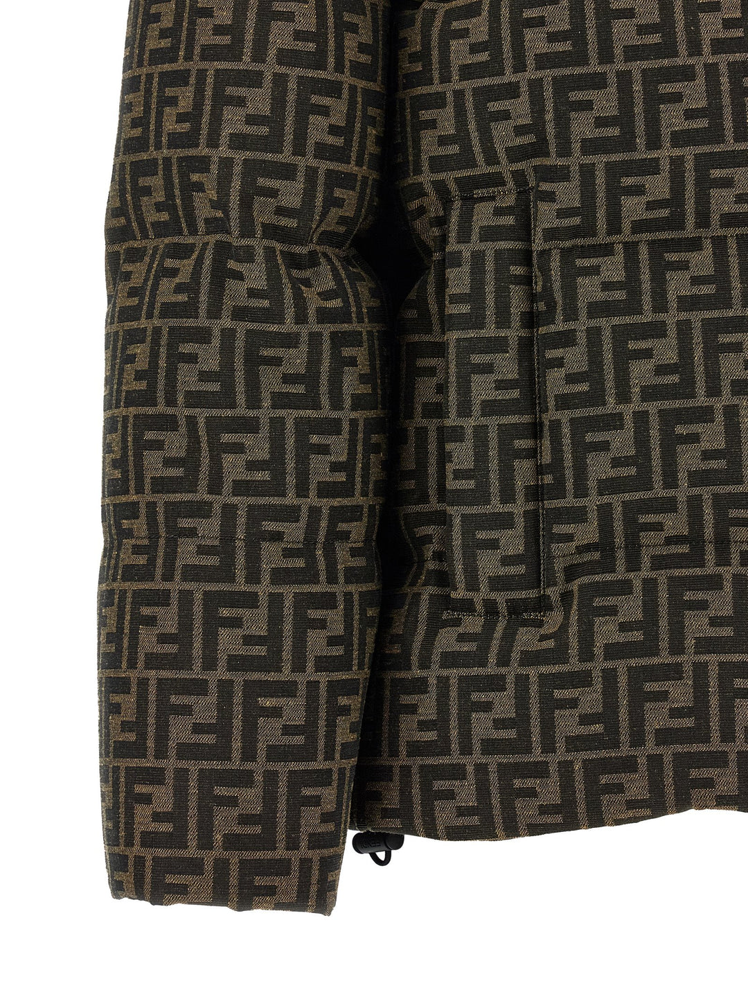 Fendi Ff Down Jacket Puffer Jackets - Brown | 25bc4fbbbf94c336b233041fd48e894bb3416080