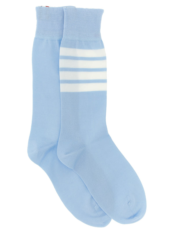 4 Bar Socks Light Blue