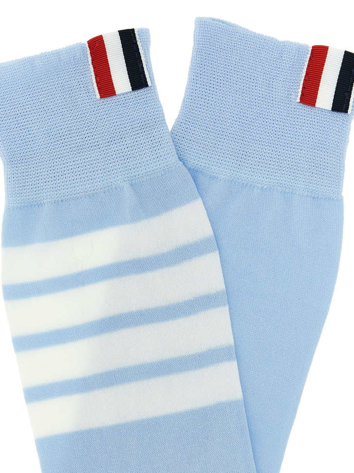 Thom Browne 4 Bar Socks - Light Blue | ccec563f9f1b10506724d9cde02821e4fd9b0f5a
