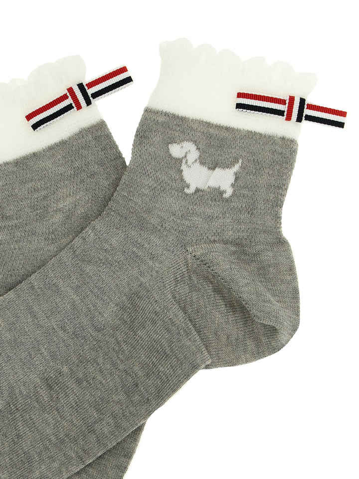 Thom Browne Hector Socks - Gray | e8bf8cb353bb02b8c8d75c8260facb206e419a81