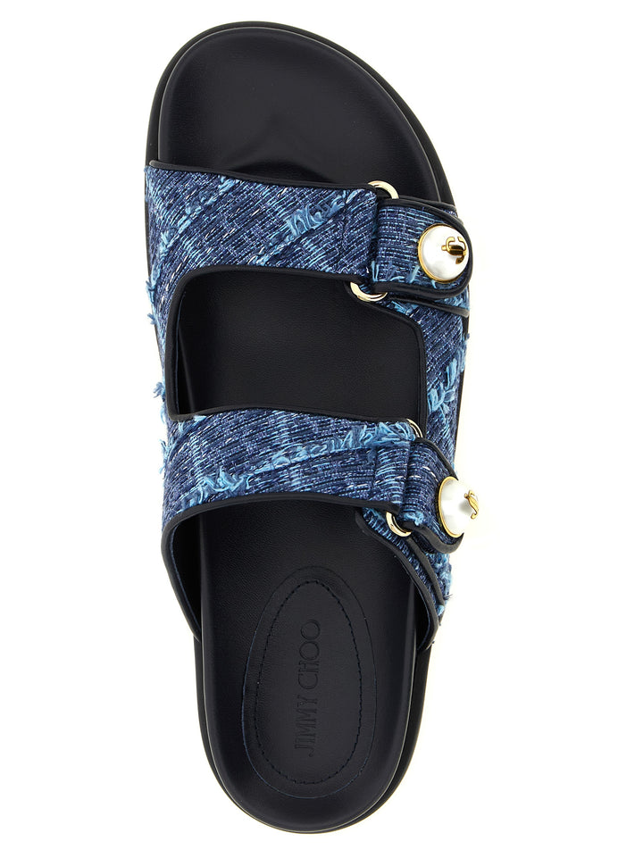 Jimmy Choo Fayence Sandals - Blue | 050d1df6ce8348cd76baaff097f795a0f6d91b8d