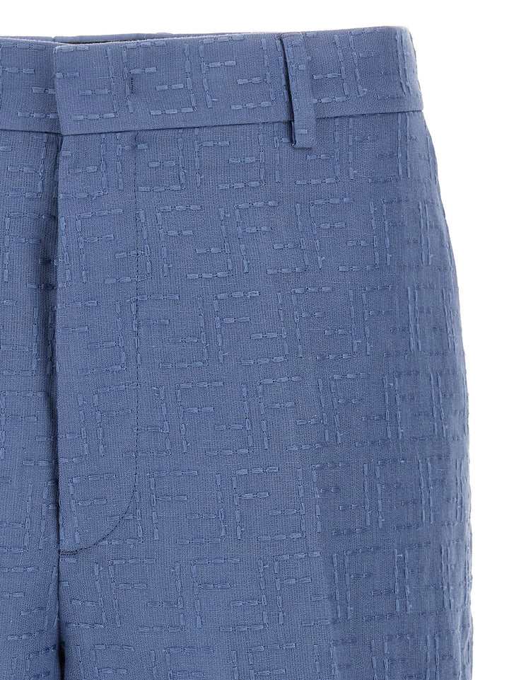 Fendi Bermuda Jacquard Ff Bermuda and Short - Light Blue | f25d7a658d7906e2d2f01b6ce09eb95c922cd56e