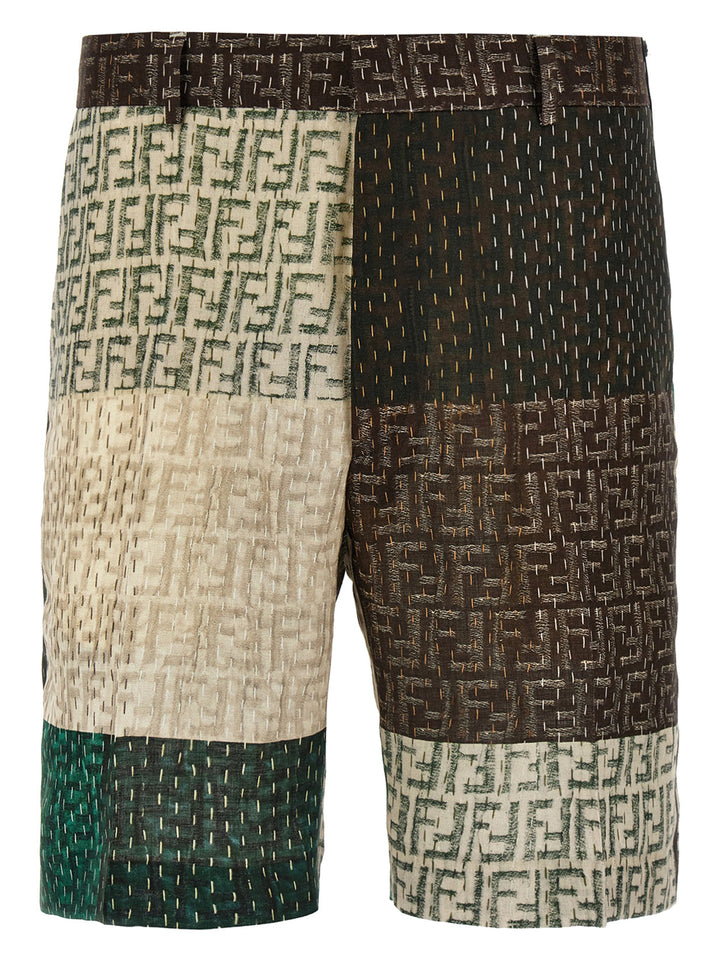 Fendi Patchwork Bermuda Shorts Bermuda and Short - Multicolor | c1838f01cbdc226d672417e7f752095fa739de06