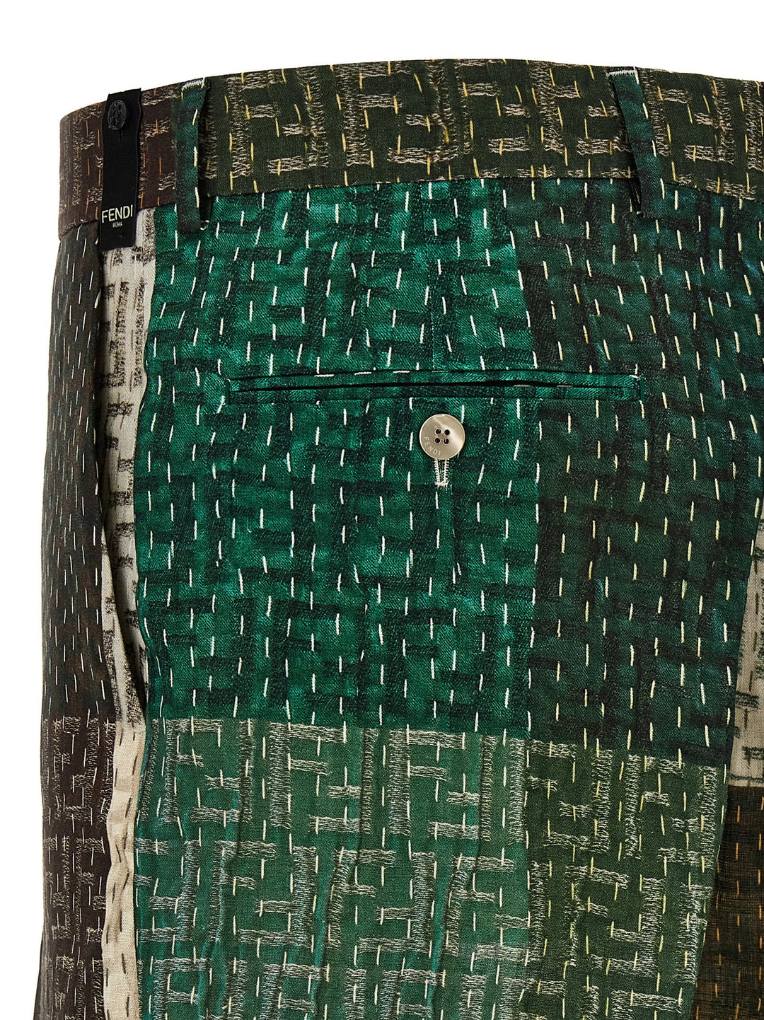 Fendi Patchwork Bermuda Shorts Bermuda and Short - Multicolor | 3f4ece4c72d651f841aaee34486e15cba0958577