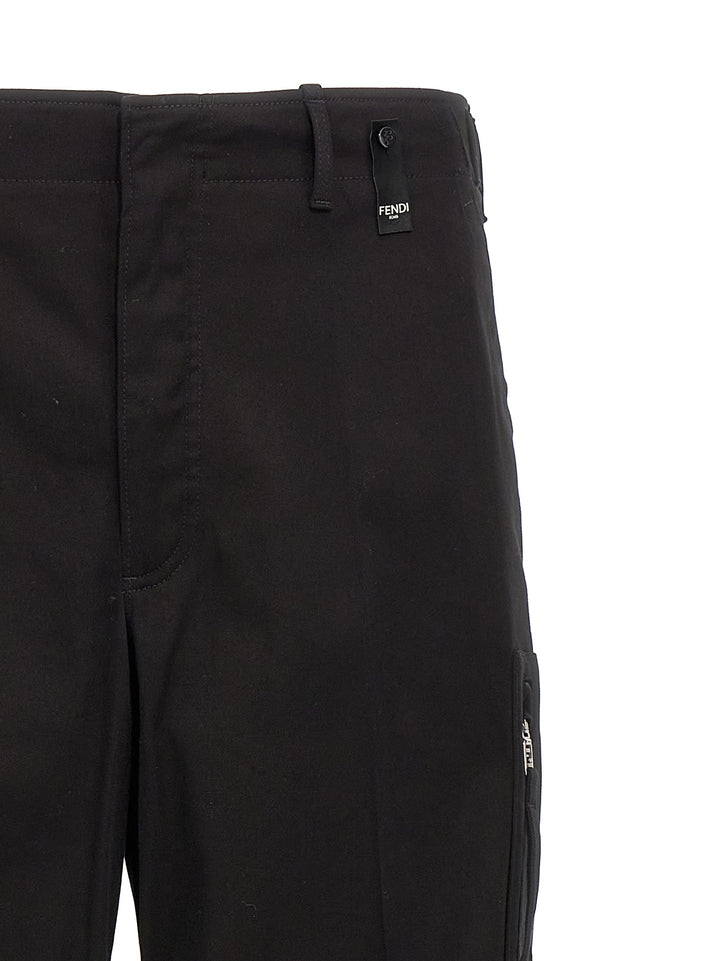 Gabardine Trousers Pants Black