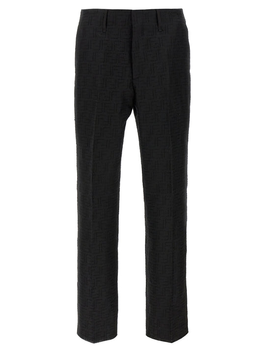 Ff Jacquard Pants Black