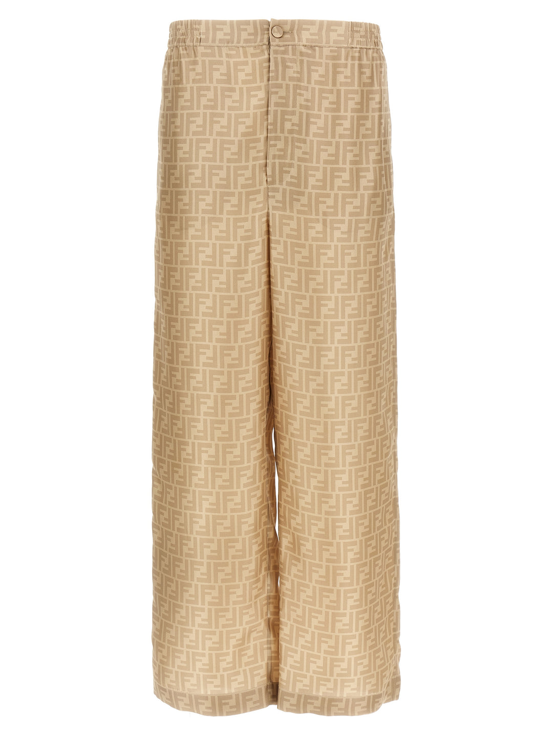 Ff Silk Pants Beige