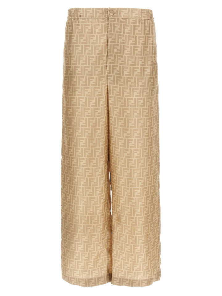 Ff Silk Pants Beige