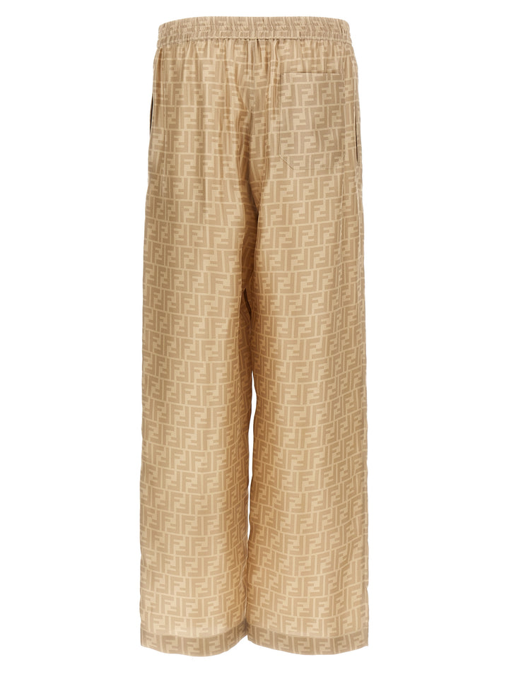 Ff Silk Pants Beige