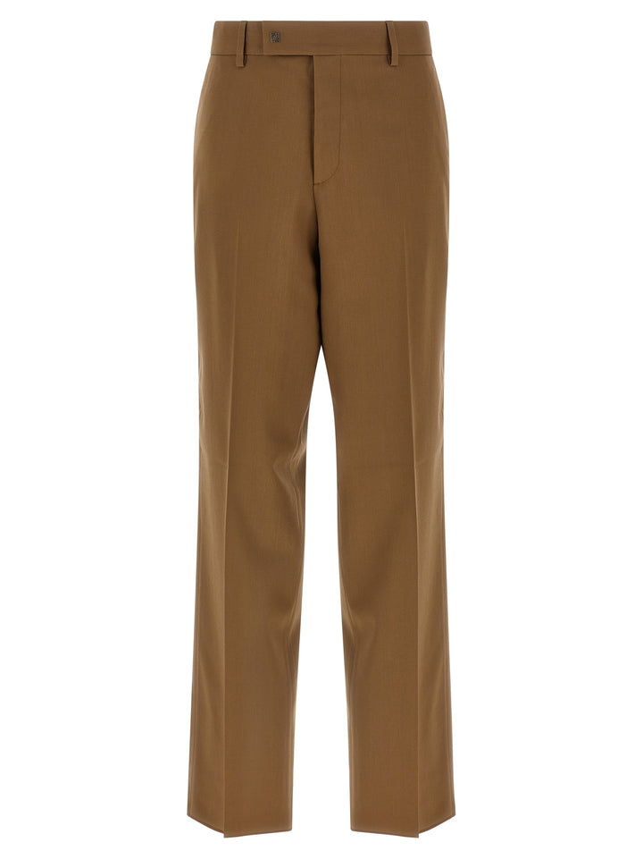 Fendi Gabardine Wool Trousers Pants - Brown | 6b8e2fa1aca89c3f86d3d398e3e42e0cc1af8521