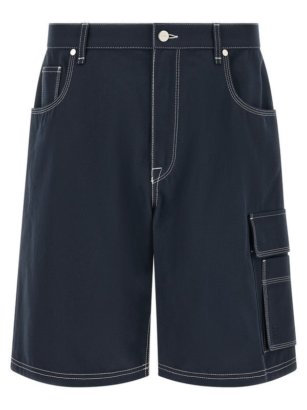 Bermuda Cargo Canvas Shorts Bermuda And Short Blue