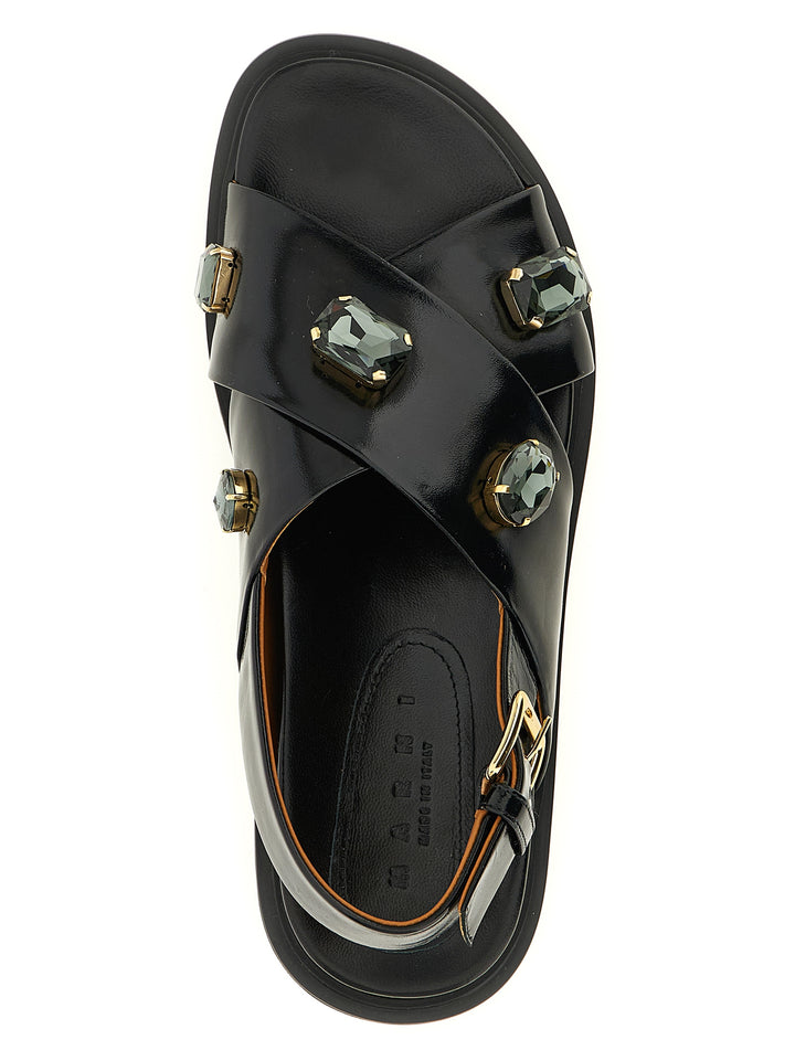 Marni Fussbett Sandals - Black | 6efdd80113b3c5d596a1b18371aa0502ee39431e