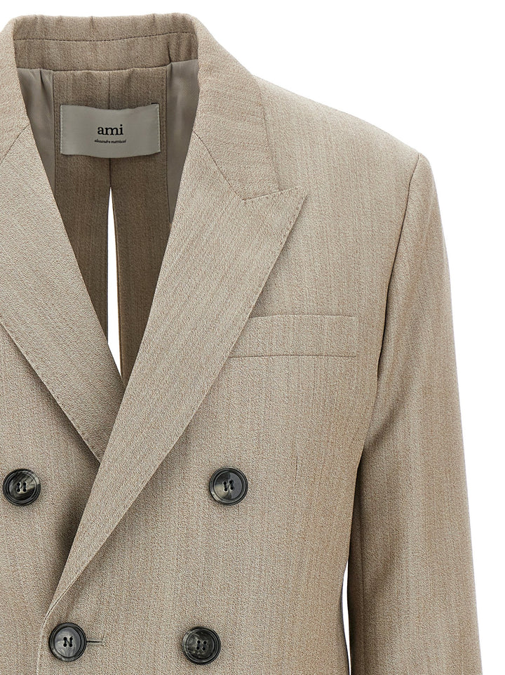 Ami Paris Maxi Split Blazer BlazerS - Beige | e50a9bfe6e304bc6fe8e27b53d6b7a87967166bb