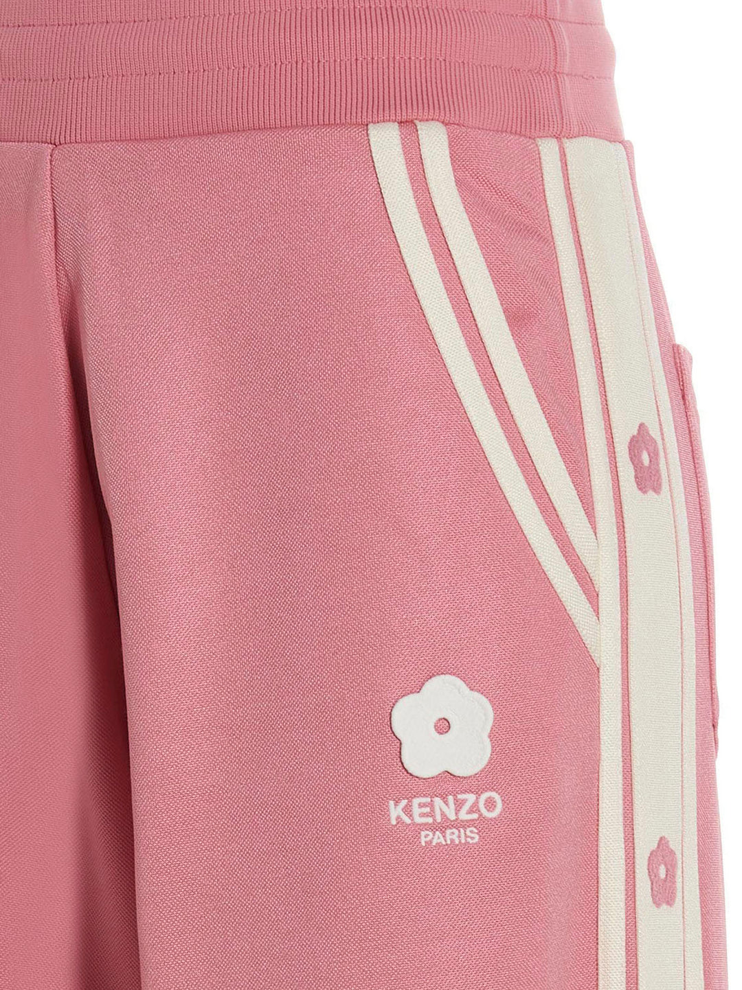 Logo Embroidery Joggers Pants Pink