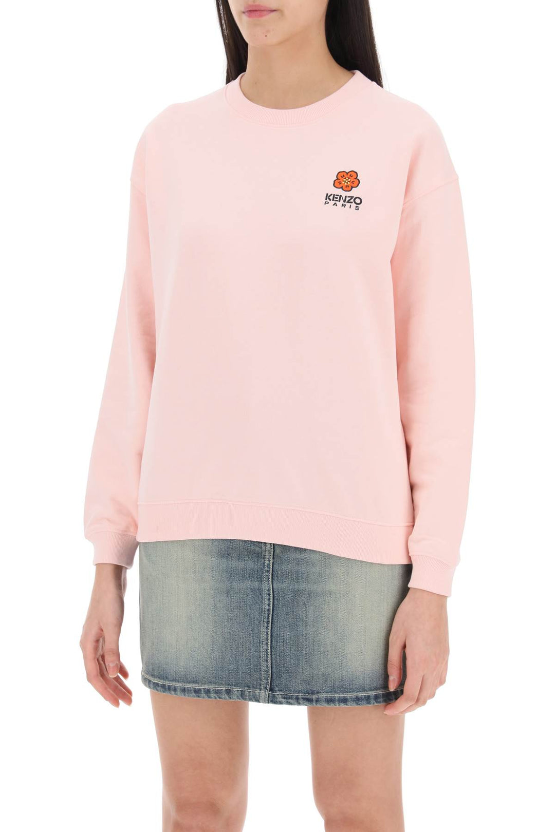 Crew Neck Sweatshirt With Embroidery