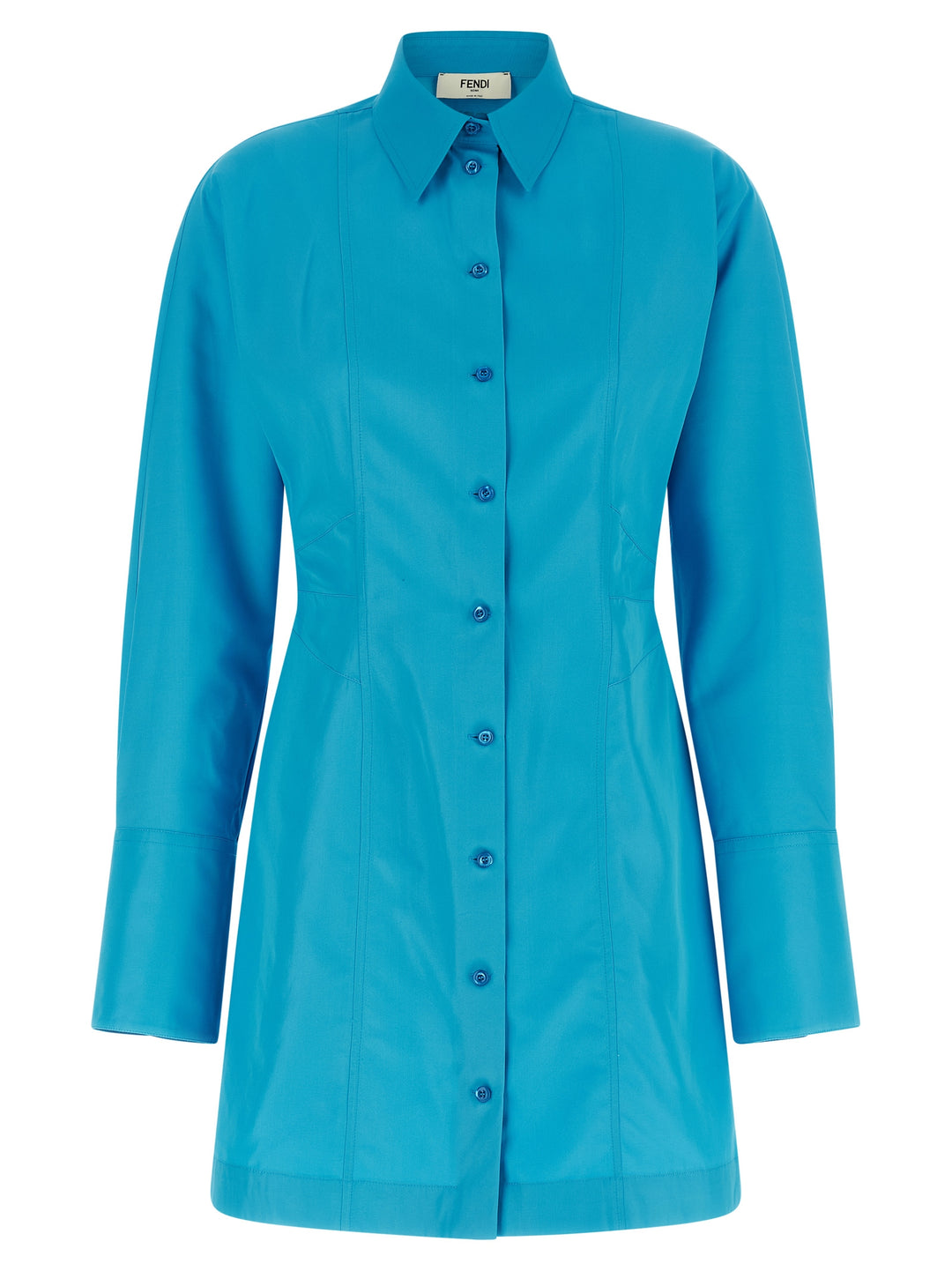 Fendi Viscose Techno Dress Dresses - Light Blue | 597161924e3a08949a7ebdb833bcbfc87675df06