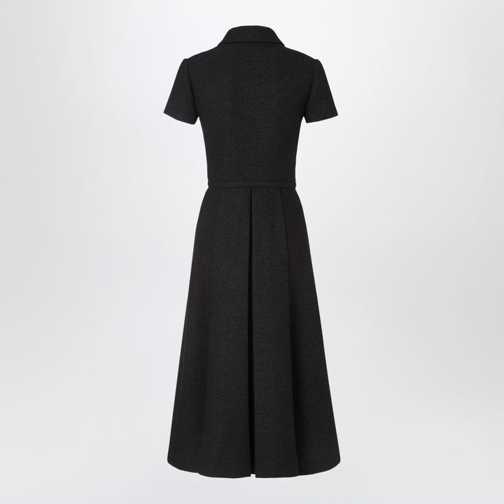 Fendi Black Dress In Bouclé Wool