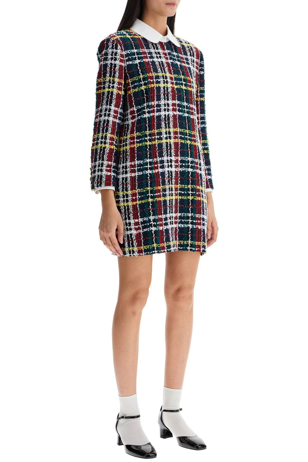 Tweed Mini Sheath Dress In