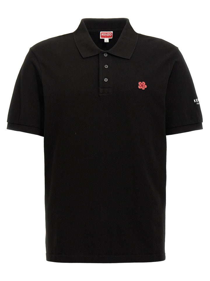 Logo Embroidery  Shirt Polo Black