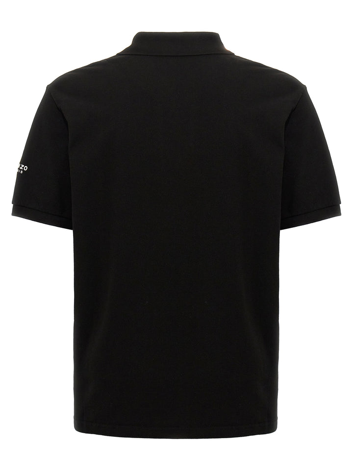 Logo Embroidery  Shirt Polo Black