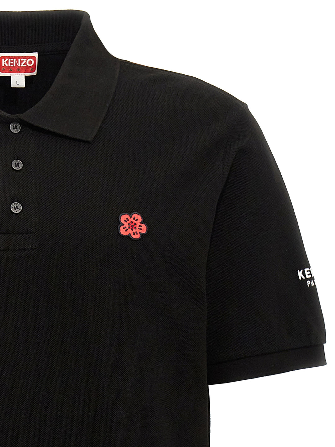 Logo Embroidery  Shirt Polo Black