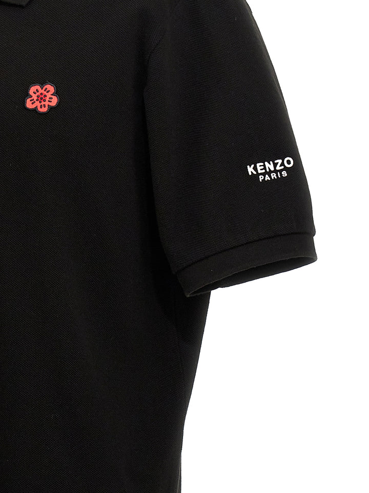 Logo Embroidery  Shirt Polo Black