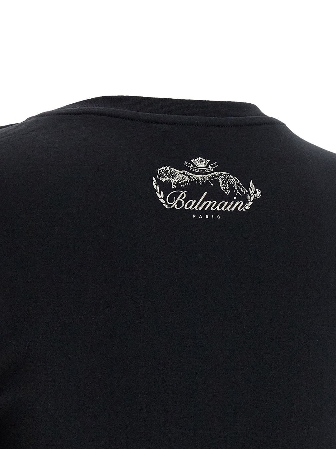 Balmain Knotted Crop T-shirt - Black | 9fc59429a49636e300cb9e7644023c2d8f7bb0f8