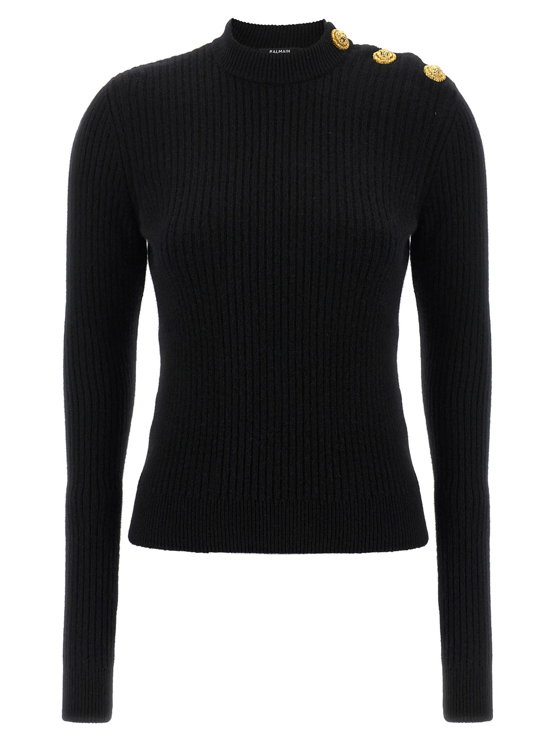 Balmain Ribbed Sweater Sweaters and Cardigans - Black | 02224711eaa8e96467708d53bfffda40b8318866