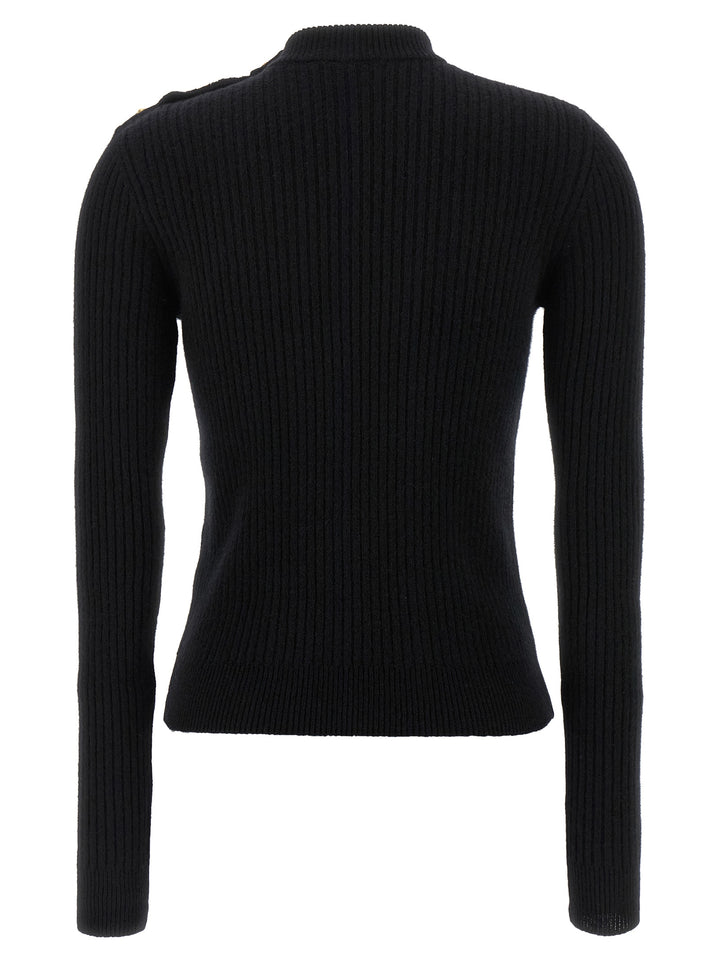 Balmain Ribbed Sweater Sweaters and Cardigans - Black | 05e67cd46dc405ff9fa04eb96119a6e061821e14