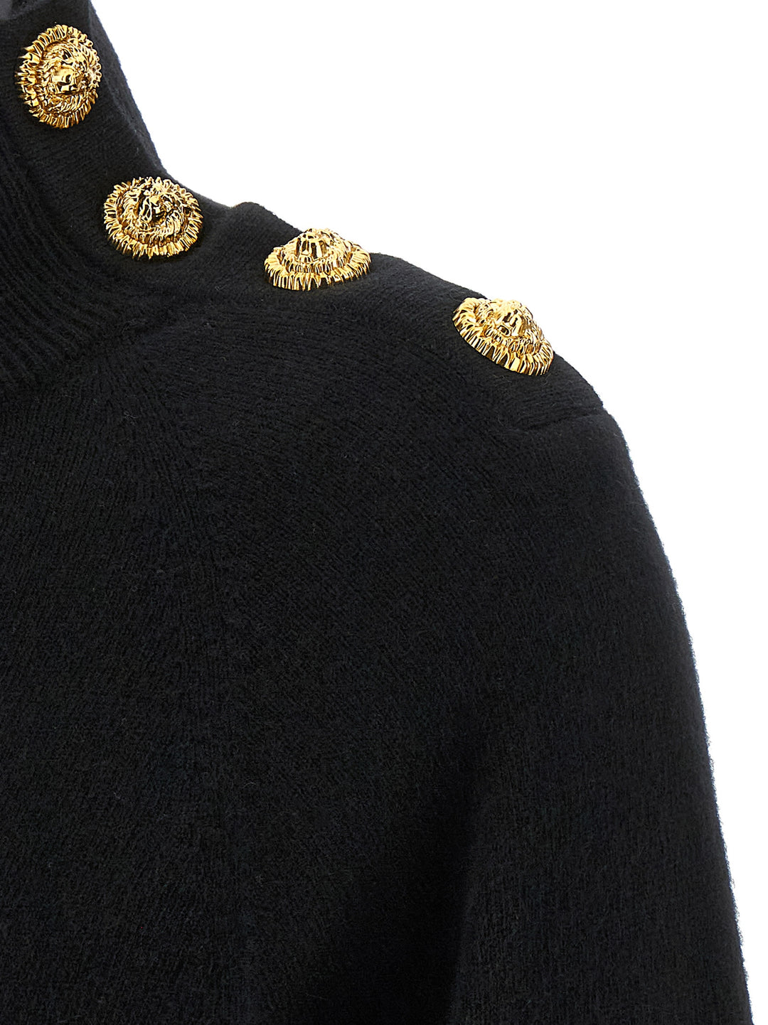 Balmain Cashmere Wool Sweater Sweaters and Cardigans - Black | 7442383b866e23b21881a6be72c1fe9e5050e222