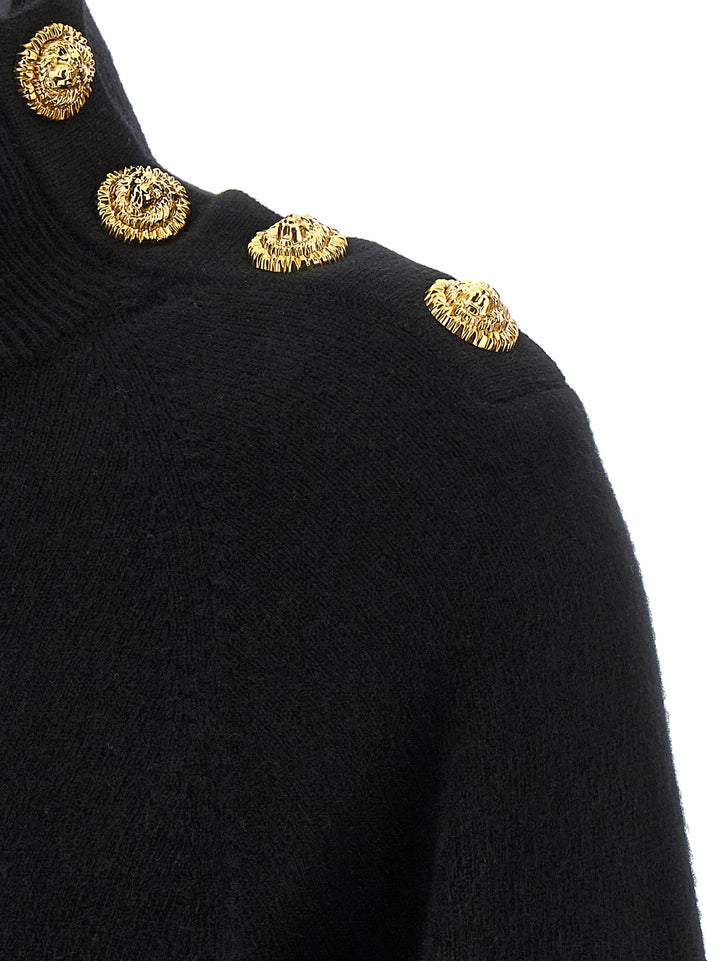 Balmain Cashmere Wool Sweater Sweaters and Cardigans - Black | 7442383b866e23b21881a6be72c1fe9e5050e222