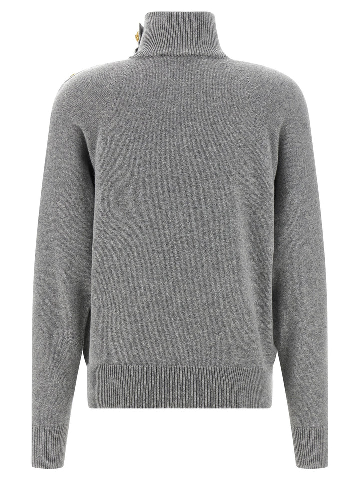 Balmain Cashmere Wool Sweater Sweaters and Cardigans - Gray | 527a010cdb6c98e034cdf91c8239ca3c66b57f7d