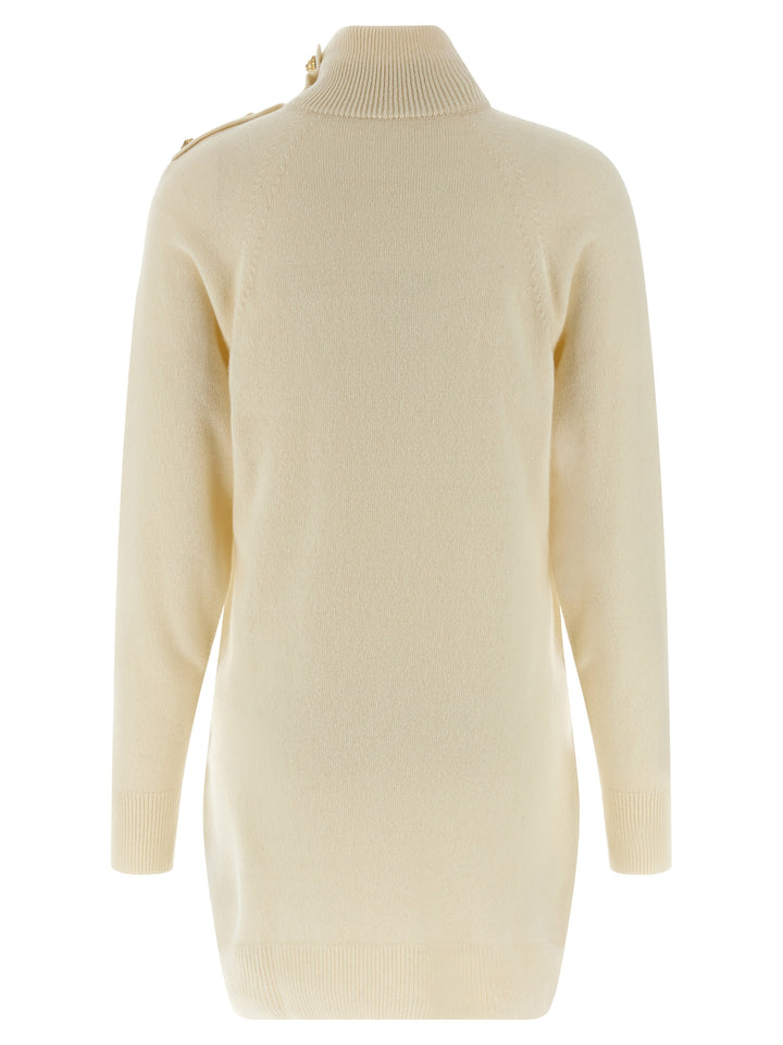 Balmain Cashmere Wool Dress Dresses - Beige | 3907503bedb06ee8c0f940dc1ff6ee1c897a4eee