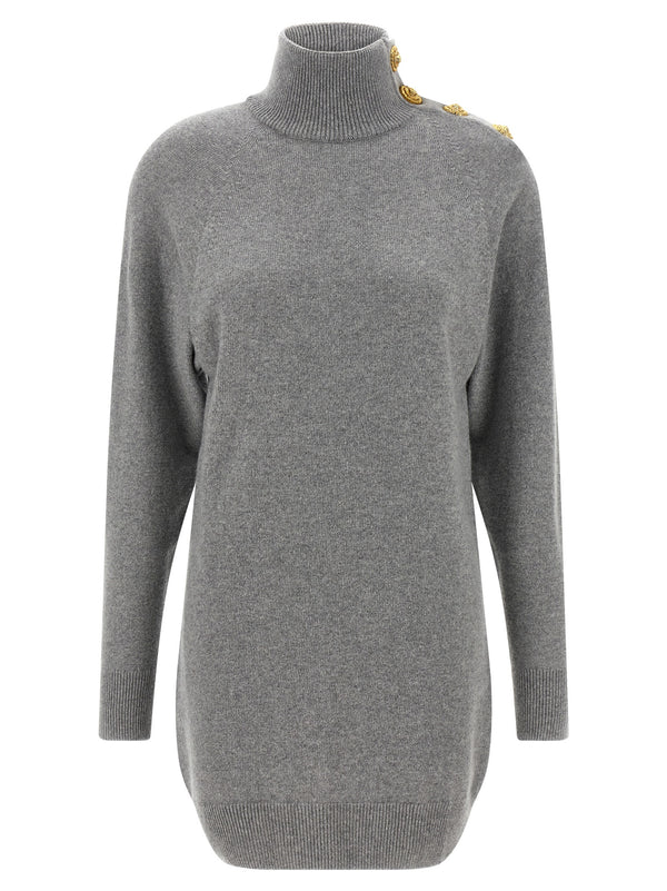Cashmere Wool Dress Gray