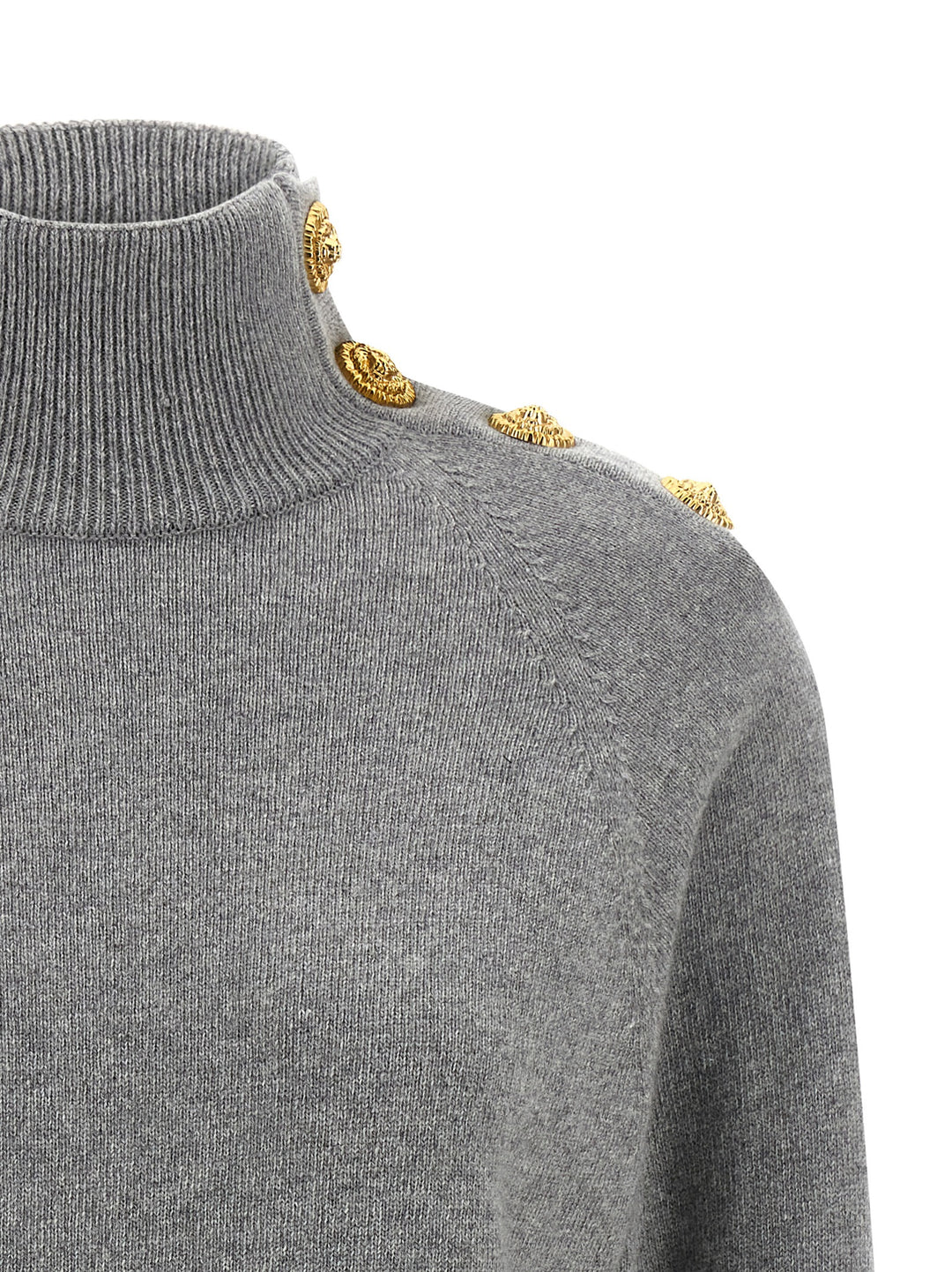 Balmain Cashmere Wool Dress Dresses - Gray | 076fd215bf6805ea6e2bbd01644c668f076710df