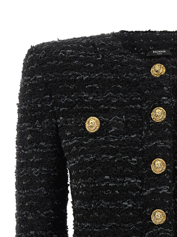 Balmain Tweed Blazer BlazerS - Black | cba720c80fe7938dc7252423e635bfb77449452a