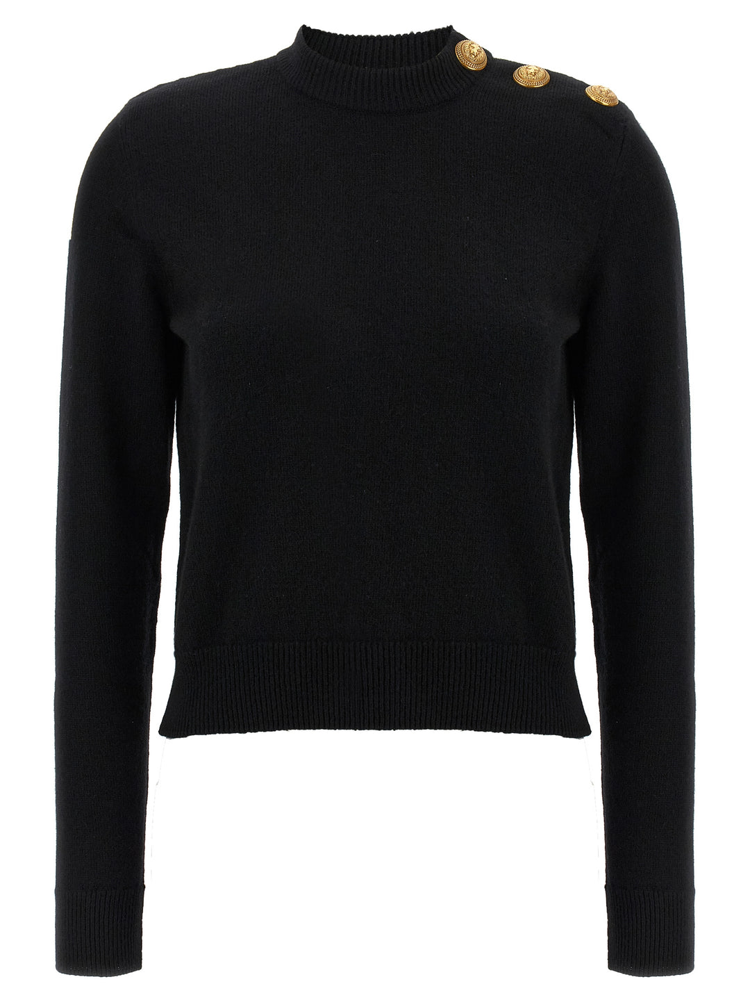 Balmain Eco-Cashmere Button Sweater Sweaters and Cardigans - Black | 2e7b81ad2e2210907f5810f89d2d98d8607e7649