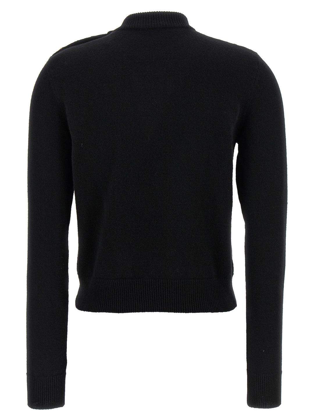 Balmain Eco-Cashmere Button Sweater Sweaters and Cardigans - Black | c698aaea2d0db201affcdfe4770bef899a13da48
