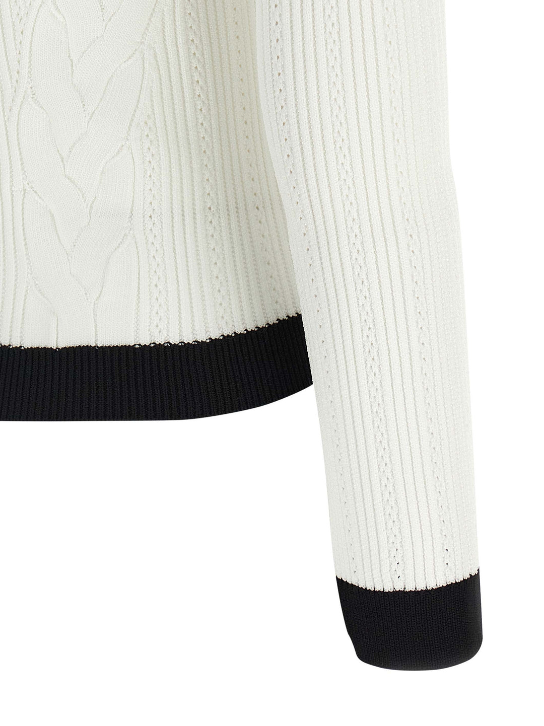 Balmain Two-Tone Cardigan Sweaters and Cardigans - White/Black | edece05da86baf417cd321451f5e8d9320b9dbbc