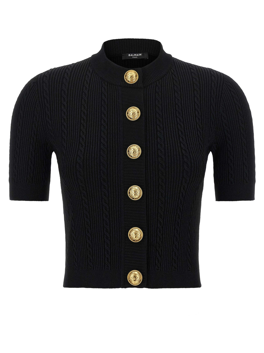 Balmain Short Sleeve Cardigan Sweaters and Cardigans - Black | 47d9e88dc72d0d128085af12e6bcab3f050ac1fd