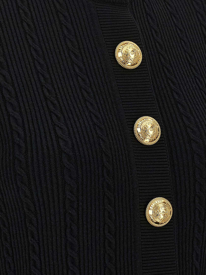 Balmain Short Sleeve Cardigan Sweaters and Cardigans - Black | 1e35a9a57cfe723e5913b4377d2d4539d6d4ac1b