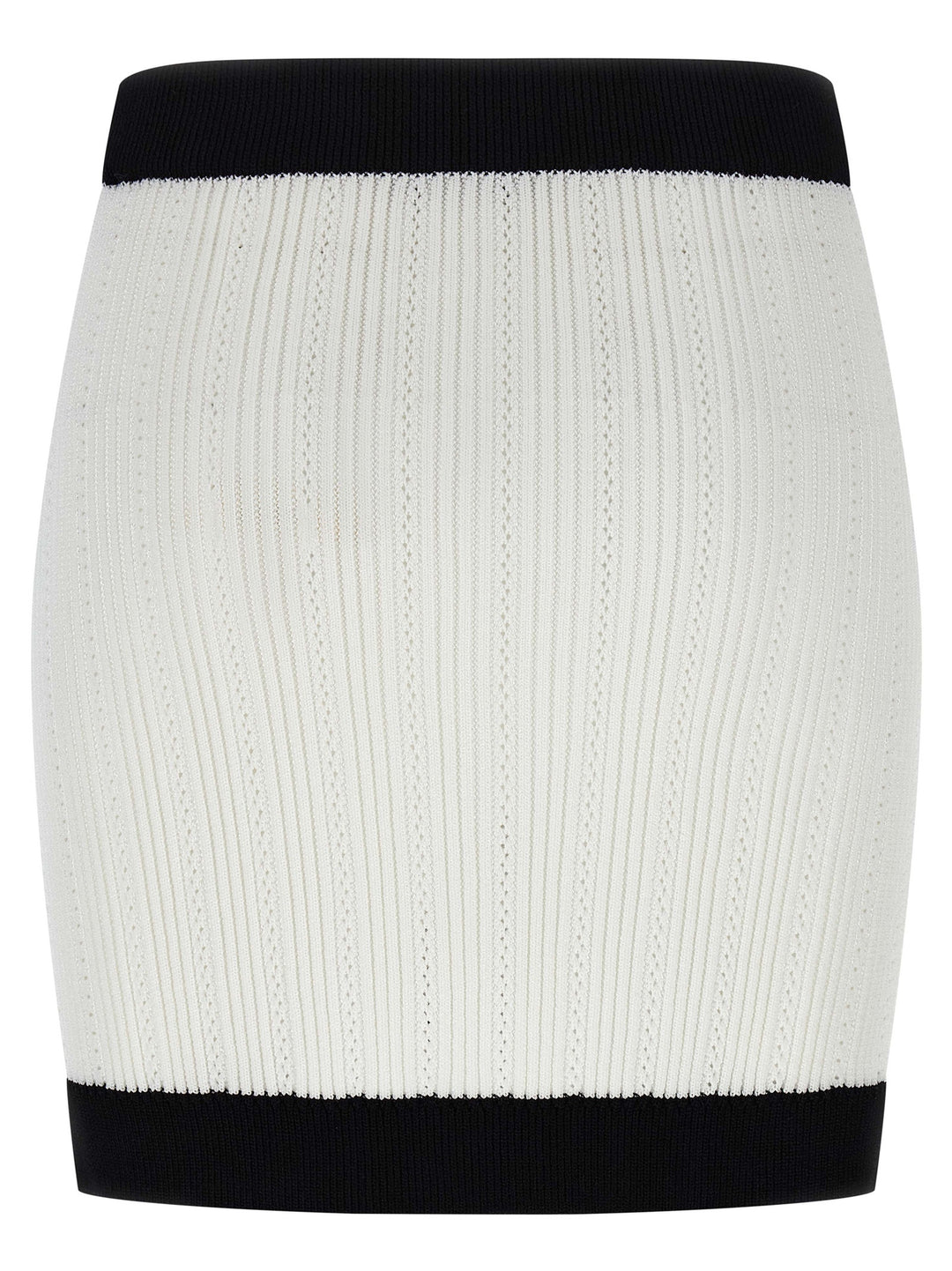 Balmain Two-Tone Miniskirt Skirts - White/Black | a1ea5cd44ab4ab3b15c143107c9330e58ce39c54