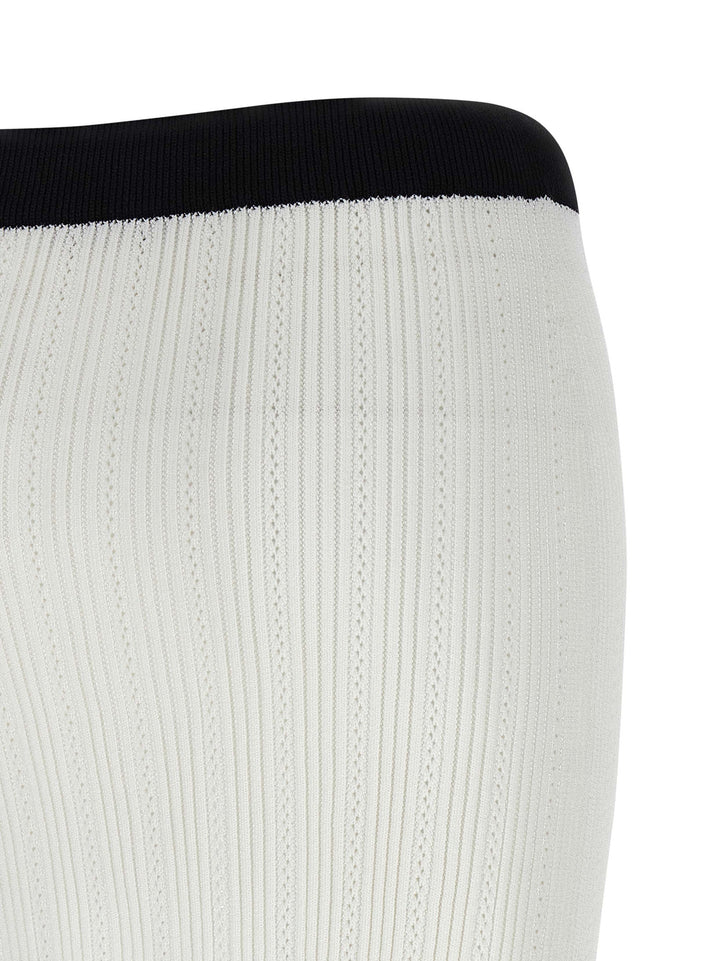 Balmain Two-Tone Miniskirt Skirts - White/Black | 3bfa36c4e4e5e9ad411c278b84eb340a4d1bab2c